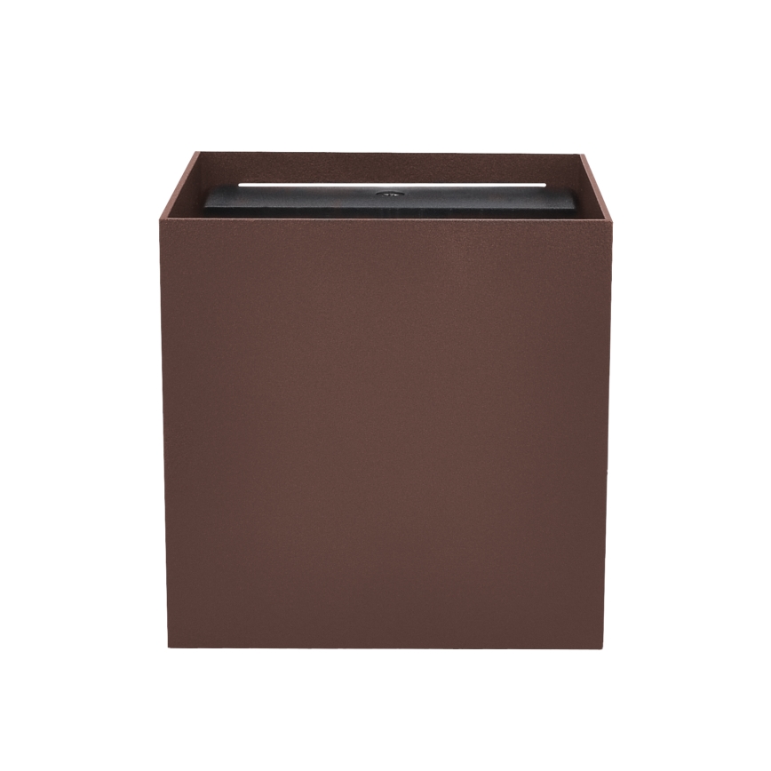 Brilagi - CUBE LED/6W/230V ulkoseinävalaisin, ruskea, IP54
