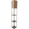 Brilagi - GRADUS hyllyillä varustettu lattiavalaisin 1xE27/40W/230V 150 cm harmaa/beige
