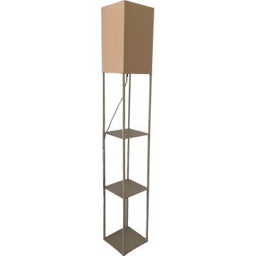 Brilagi - GRADUS hyllyillä varustettu lattiavalaisin 1xE27/40W/230V 150 cm harmaa/beige