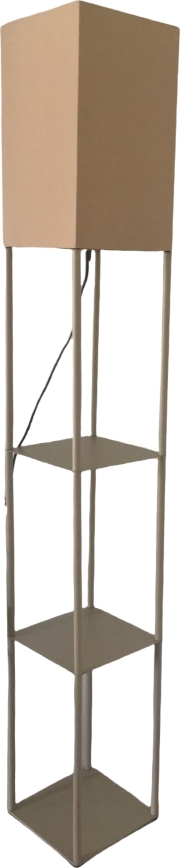 Brilagi - GRADUS hyllyillä varustettu lattiavalaisin 1xE27/40W/230V 150 cm harmaa/beige
