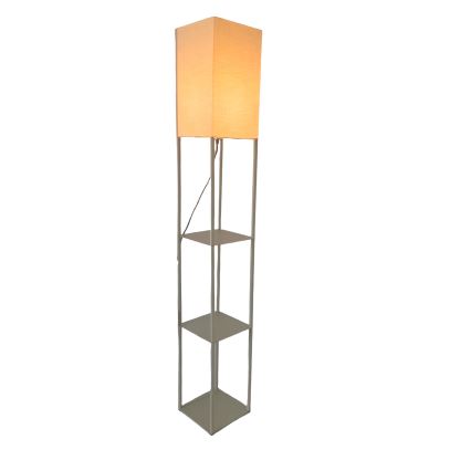 Brilagi - GRADUS hyllyillä varustettu lattiavalaisin 1xE27/40W/230V 150 cm harmaa/beige