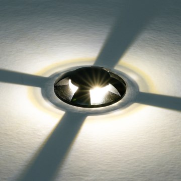 Brilagi - GROUNDRAY LED ajettava ulkovalaisin LED/1W/230V musta IP67
