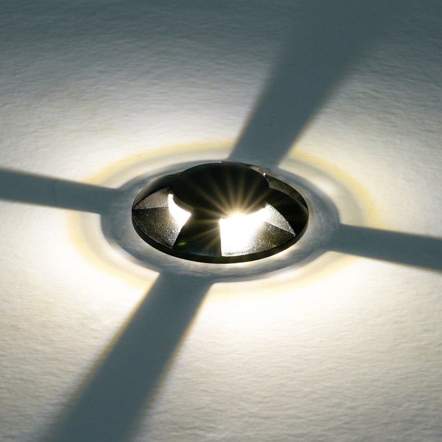 Brilagi - GROUNDRAY LED ajettava ulkovalaisin LED/1W/230V musta IP67