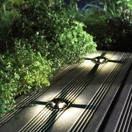 Brilagi - GROUNDRAY LED ajettava ulkovalaisin LED/1W/230V musta IP67
