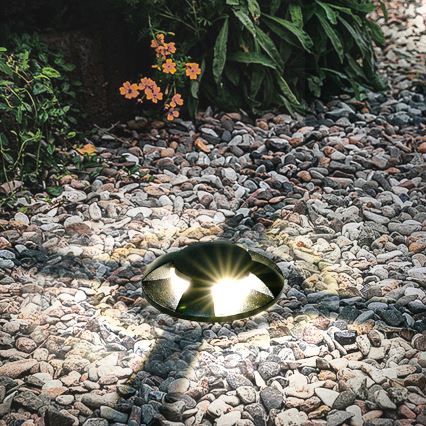Brilagi - GROUNDRAY LED ajettava ulkovalaisin LED/1W/230V musta IP67