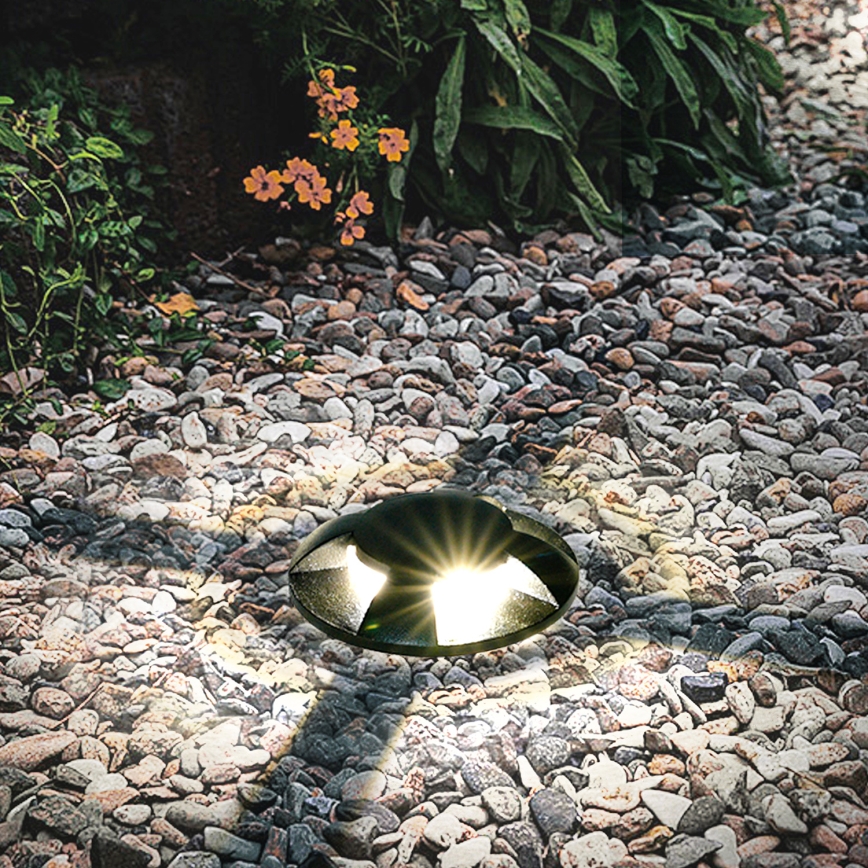 Brilagi - GROUNDRAY LED ajettava ulkovalaisin LED/1W/230V musta IP67