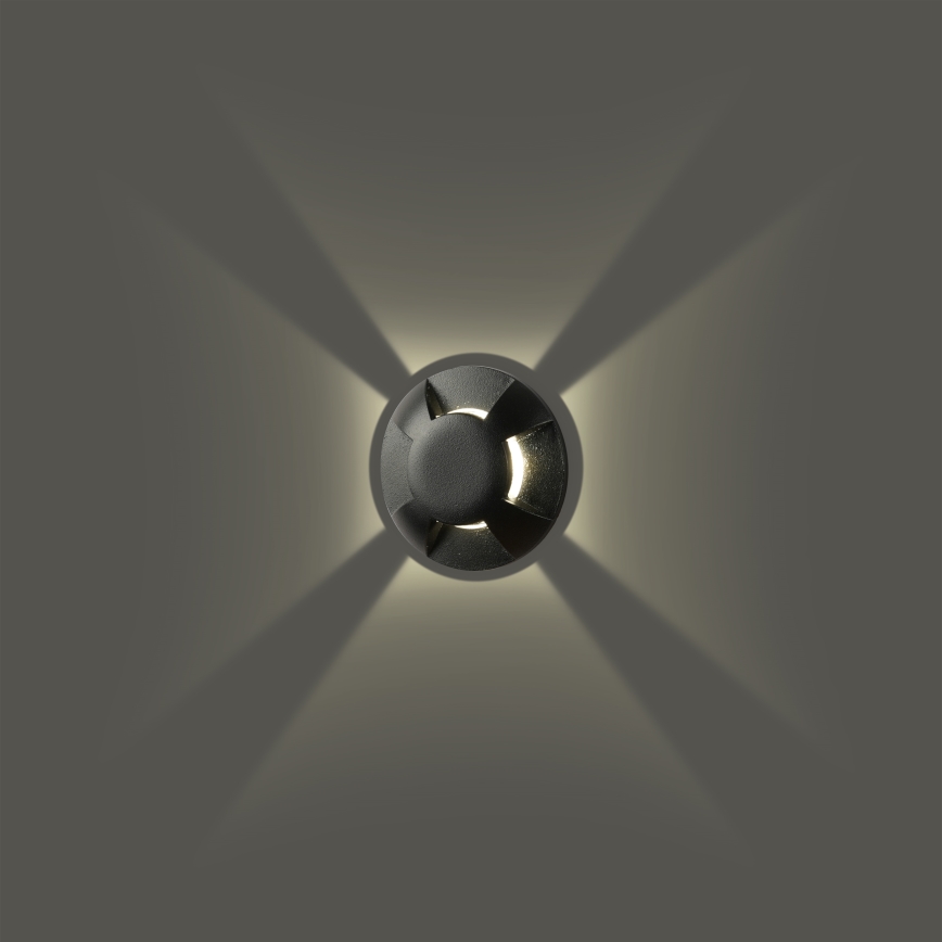Brilagi - GROUNDRAY LED ajettava ulkovalaisin LED/1W/230V musta IP67