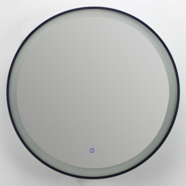 Brilagi - Himennettävä, lämmitetty kylpyhuonepeili taustavalaistuksella ALU PRO LED/18W/230V, halkaisija 60 cm, 3000/4000/6500K, IP44, musta