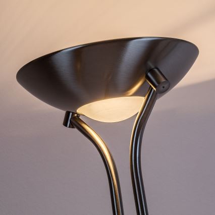 Brilagi - Himennettävä lattiavalaisin SCARLETT 1xR7s/230W/230V + 1xG9/40W mattakromi