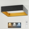 Brilagi - Himennettävä LED-kattovalaisin VELVET SQUARE LED/24W/230V 43x43 cm 3000/4000/6500K + kaukosäädin harmaa