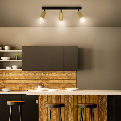 Brilagi - LED-himmennettävä kohdevalaisin SELE GOLDEN 3xGU10/6,5W/230V 2700-6500K musta/kultainen