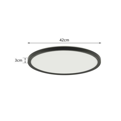 Brilagi - Himmennettävä LED-kattovalaisin ULTRA SLIM LED/24W/230V 2700-6500K halkaisija 42 cm musta + kaukosäädin