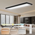 Brilagi - Himmennettävä kylpyhuoneen LED-kattovalaisin FRAME SMART LED/50W/230V 30x120 cm 3000-6000K IP44 musta + kauko-ohjaus