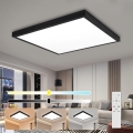 Brilagi - Himmennettävä kylpyhuoneen LED-kattovalaisin FRAME SMART LED/50W/230V 60x60 cm 3000-6000K IP44 musta + kauko-ohjaus