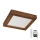Brilagi - Himmennettävä kylpyhuoneen LED-kattovalaisin WOODY FRAME LED/24W/230V tammi kirsikka 30x30 cm 3000-6000K IP44 + kauko-ohjaus