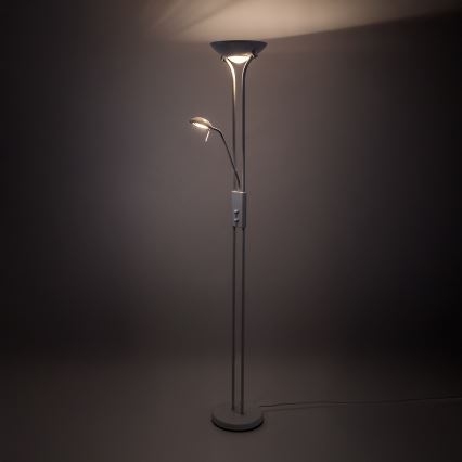 Brilagi - Himmennettävä lattiavalaisin SCARLETT 1xR7s/230W/230V + 1xG9/40W valkoinen