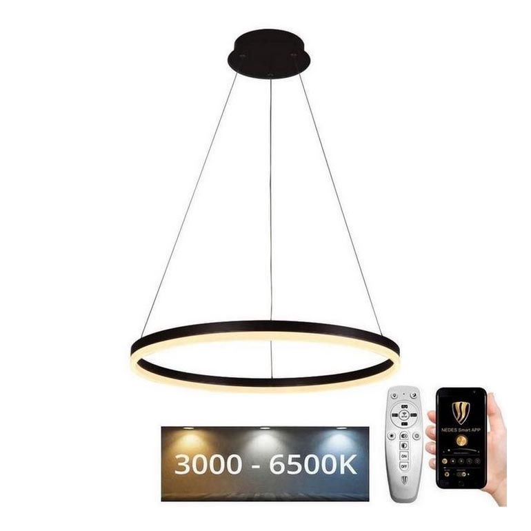 Brilagi - Himmennettävä LED-kattokruunu johdossa CIRCLE LED/42W/230V 3000-6500K + kauko-ohjaus