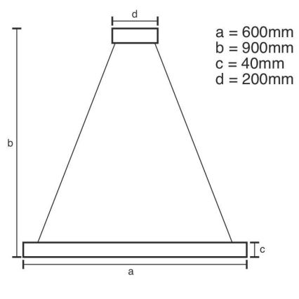 Brilagi - Himmennettävä LED-kattokruunu johdossa CIRCLE LED/42W/230V 3000-6500K + kauko-ohjaus