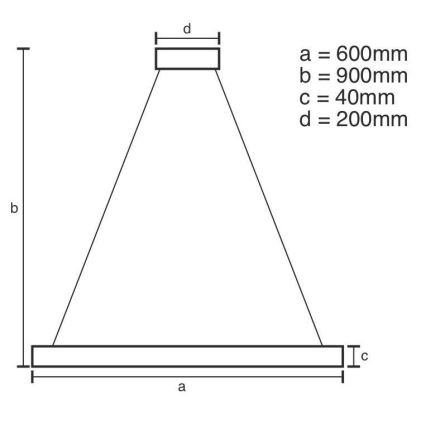 Brilagi - Himmennettävä LED-kattokruunu johdossa CIRCLE LED/42W/230V 3000-6500K + kauko-ohjaus