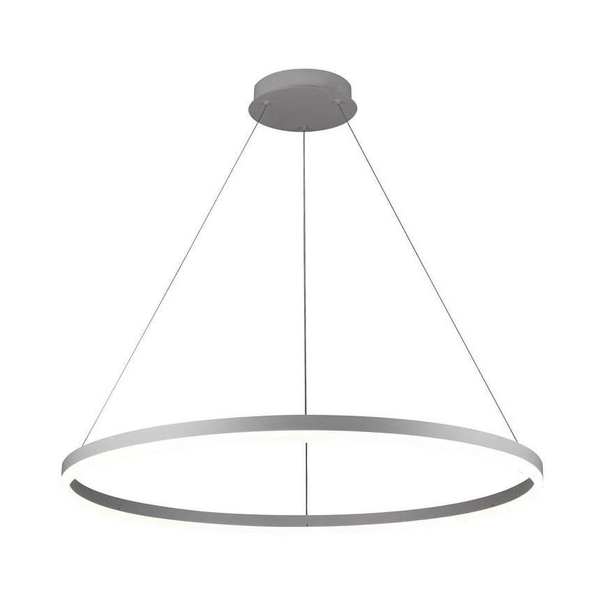 Brilagi - Himmennettävä LED-kattokruunu johdossa CIRCLE LED/55W/230V 3000-6500K hopea + kauko-ohjaus
