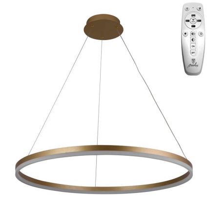 Brilagi - Himmennettävä LED-kattokruunu johdossa CIRCLE LED/55W/230V 3000-6500K kulta + kauko-ohjaus