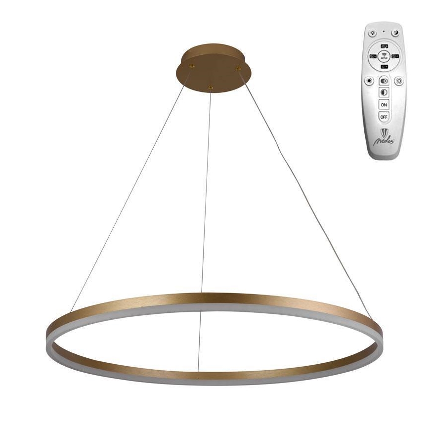 Brilagi - Himmennettävä LED-kattokruunu johdossa CIRCLE LED/55W/230V 3000-6500K kulta + kauko-ohjaus