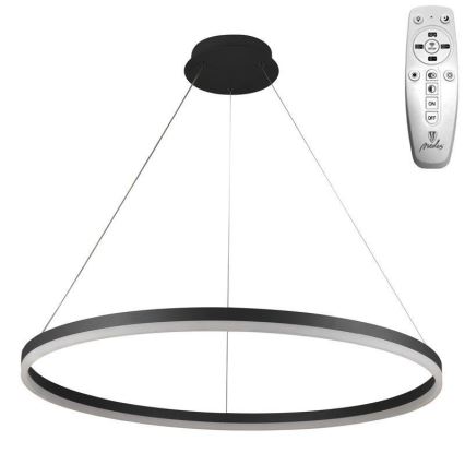 Brilagi - Himmennettävä LED-kattokruunu johdossa CIRCLE LED/55W/230V 3000-6500K musta + kauko-ohjaus