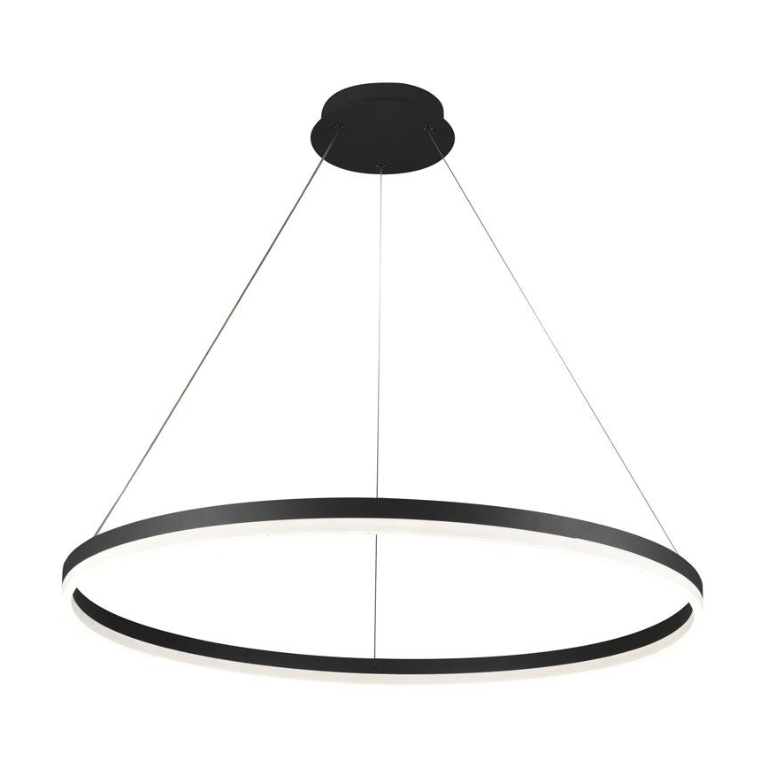Brilagi - Himmennettävä LED-kattokruunu johdossa CIRCLE LED/55W/230V 3000-6500K musta + kauko-ohjaus