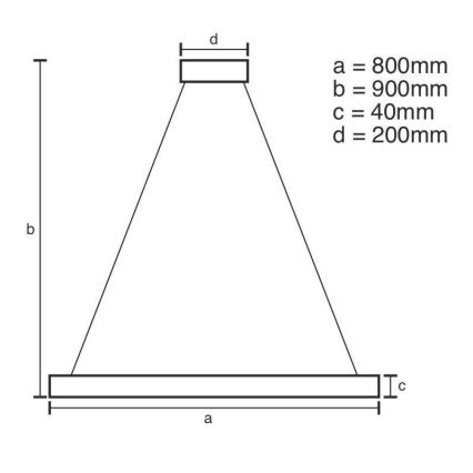 Brilagi - Himmennettävä LED-kattokruunu johdossa CIRCLE LED/55W/230V 3000-6500K musta + kauko-ohjaus