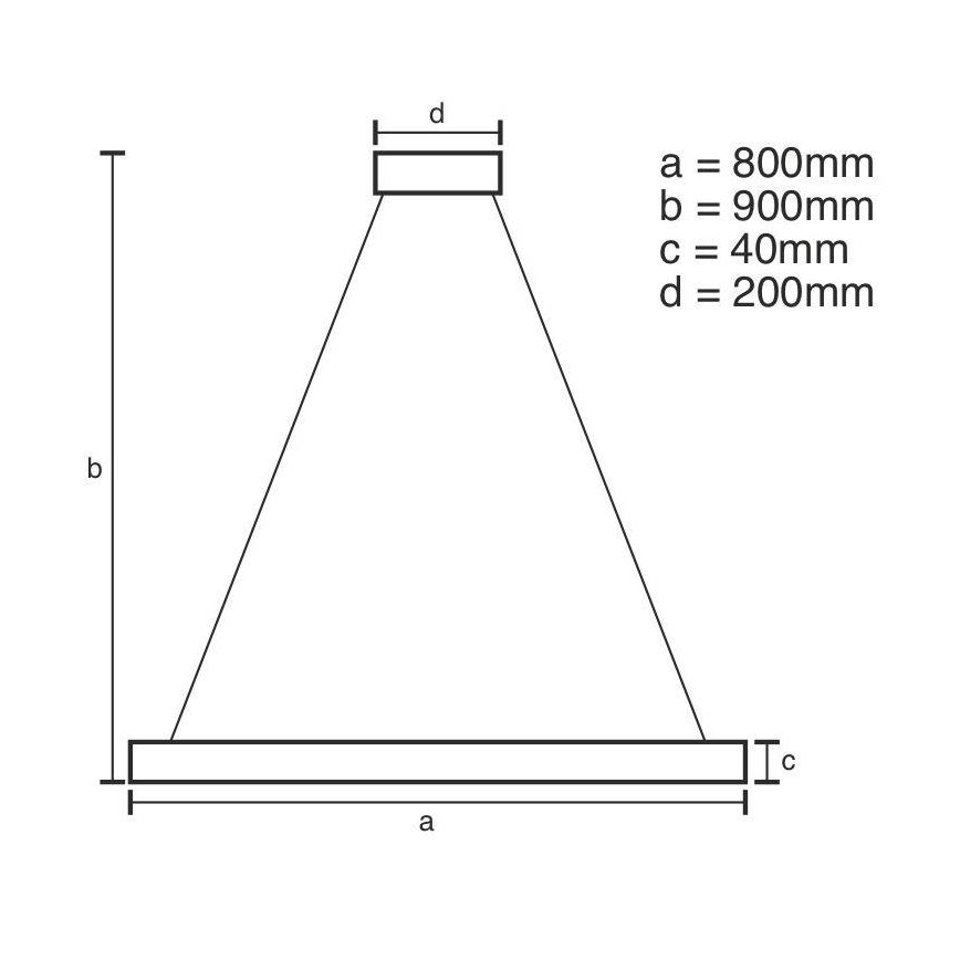 Brilagi - Himmennettävä LED-kattokruunu johdossa CIRCLE LED/55W/230V 3000-6500K musta + kauko-ohjaus