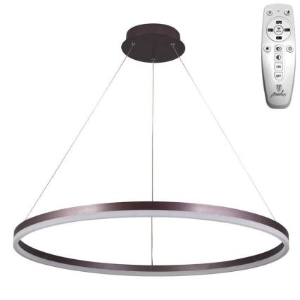 Brilagi - Himmennettävä LED-kattokruunu johdossa CIRCLE LED/55W/230V 3000-6500K ruskea + kauko-ohjaus