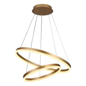 Brilagi - Himmennettävä LED-kattokruunu johdossa CIRCLE LED/70W/230V 3000-6500K kulta + kauko-ohjaus