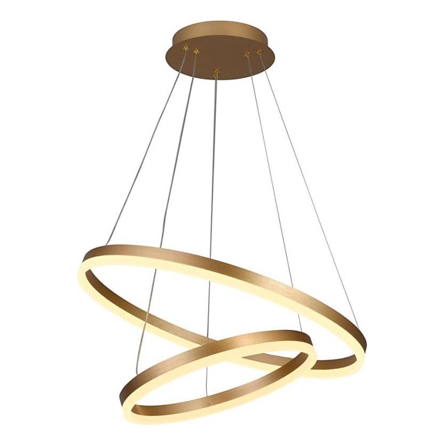 Brilagi - Himmennettävä LED-kattokruunu johdossa CIRCLE LED/70W/230V 3000-6500K kulta + kauko-ohjaus