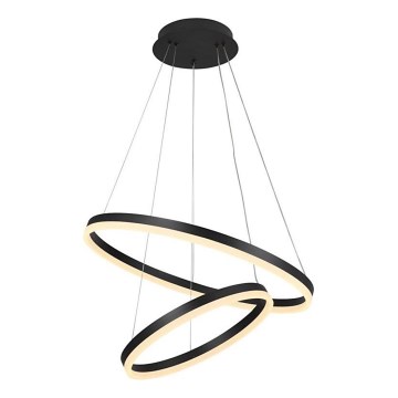 Brilagi - Himmennettävä LED-kattokruunu johdossa CIRCLE LED/70W/230V 3000-6500K musta + kauko-ohjaus
