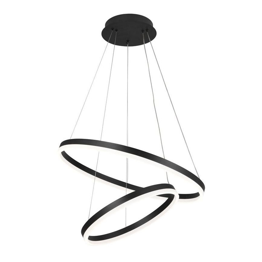 Brilagi - Himmennettävä LED-kattokruunu johdossa CIRCLE LED/70W/230V 3000-6500K musta + kauko-ohjaus