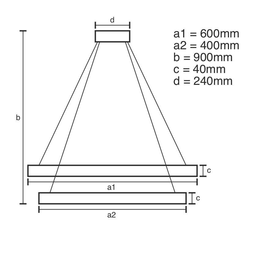 Brilagi - Himmennettävä LED-kattokruunu johdossa CIRCLE LED/70W/230V 3000-6500K musta + kauko-ohjaus