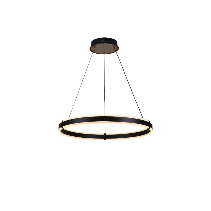 Brilagi - Himmennettävä LED-kattokruunu johdossa CIRCLE LED/85W/230V 3000-6500K musta + kauko-ohjaus
