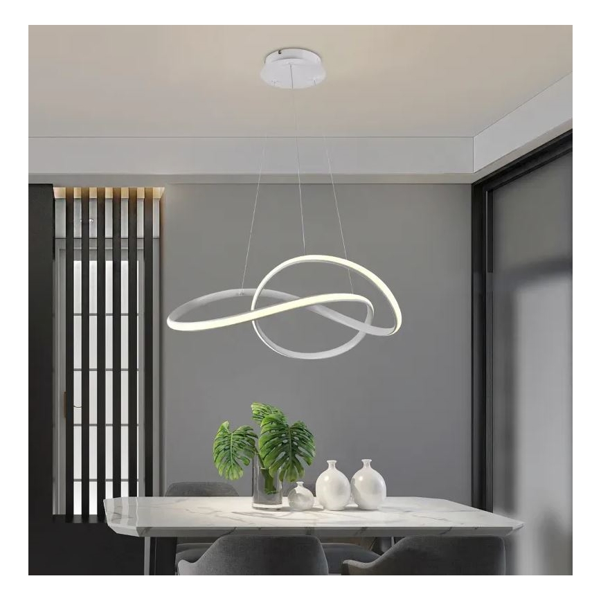Brilagi - Himmennettävä LED-kattokruunu johdossa COSMOWAVE LED/70W/230V 3000-6500K valkoinen + kauko-ohjaus