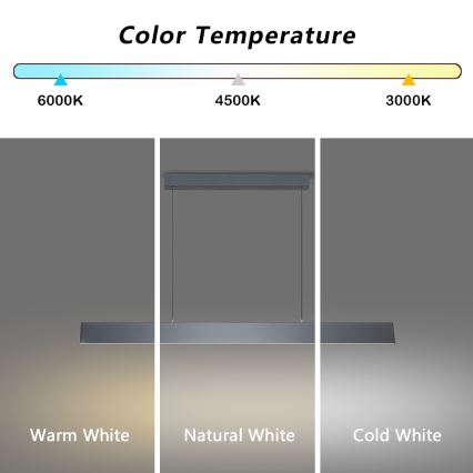 Brilagi - Himmennettävä LED-kattokruunu johdossa SLIMLINE LED/40W/230V 3000-6000K antrasiitti + kauko-ohjaus