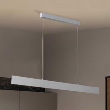 Brilagi - Himmennettävä LED-kattokruunu johdossa SLIMLINE LED/40W/230V 3000-6000K hopea + kauko-ohjaus
