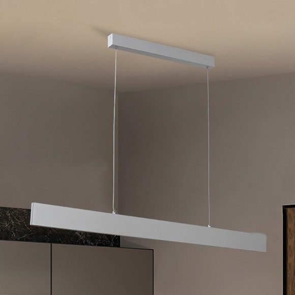 Brilagi - Himmennettävä LED-kattokruunu johdossa SLIMLINE LED/40W/230V 3000-6000K hopea + kauko-ohjaus