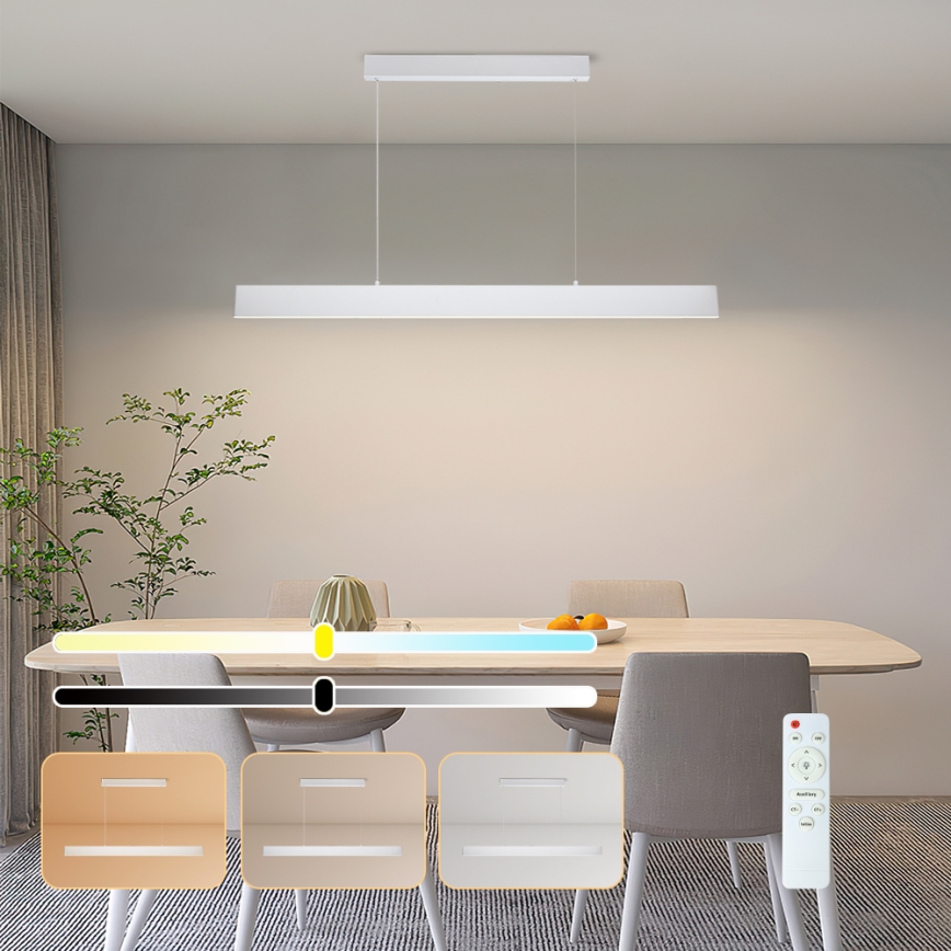Brilagi - Himmennettävä LED-kattokruunu johdossa SLIMLINE LED/40W/230V 3000-6000K valkoinen + kauko-ohjaus