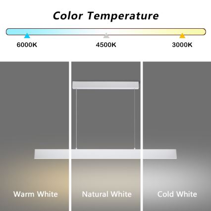 Brilagi - Himmennettävä LED-kattokruunu johdossa SLIMLINE LED/40W/230V 3000-6000K valkoinen + kauko-ohjaus