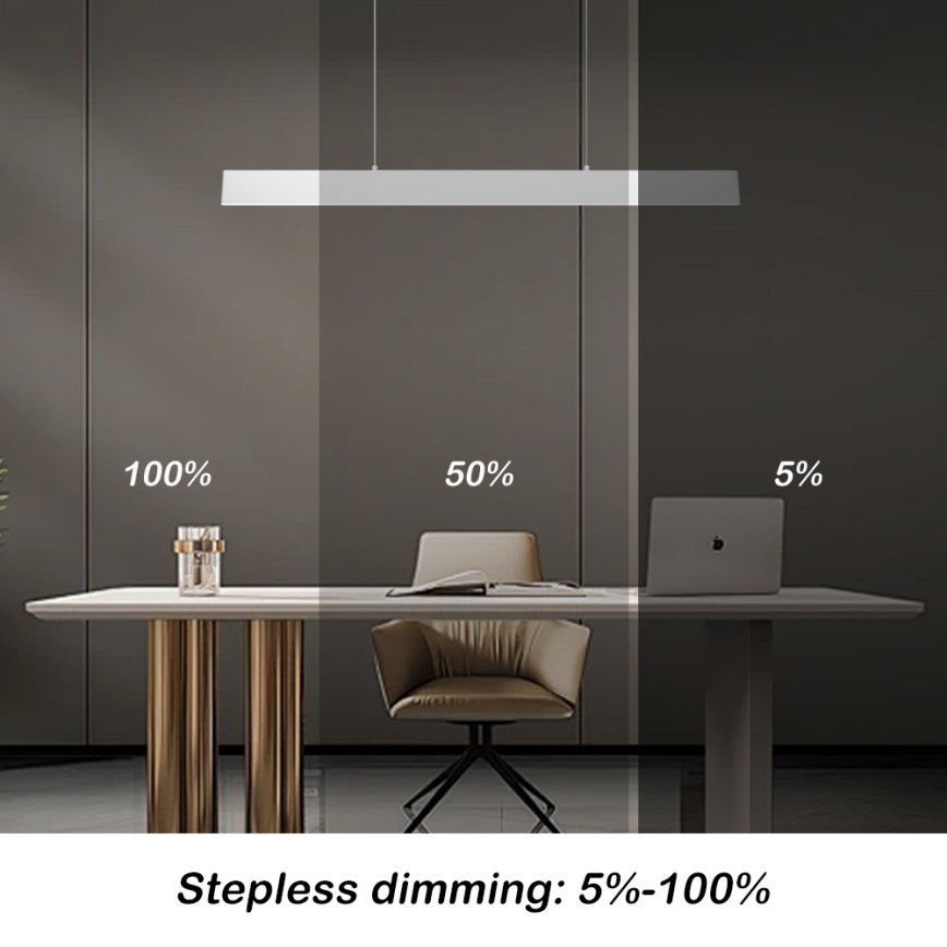 Brilagi - Himmennettävä LED-kattokruunu johdossa SLIMLINE LED/40W/230V 3000-6000K valkoinen + kauko-ohjaus