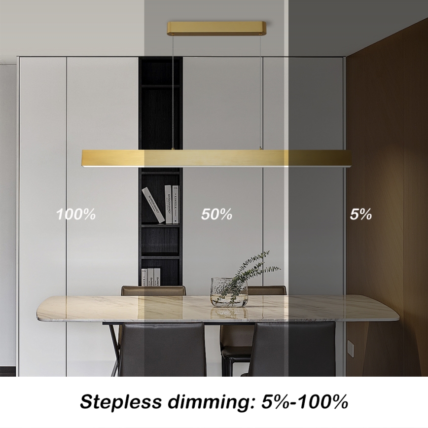 Brilagi - Himmennettävä LED-kattokruunu johdossa SLEEKLINE SMART LED/40W/230V 3000-6000K Wi-Fi Tuya kulta + kauko-ohjaus