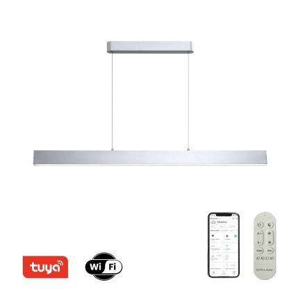 Brilagi - Himmennettävä LED-kattokruunu johdossa SLEEKLINE SMART LED/40W/230V 3000-6000K Wi-Fi Tuya hopea + kauko-ohjaus