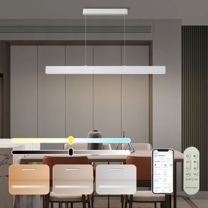 Brilagi - Himmennettävä LED-kattokruunu johdossa SLEEKLINE SMART LED/40W/230V 3000-6000K Wi-Fi Tuya valkoinen + kauko-ohjaus