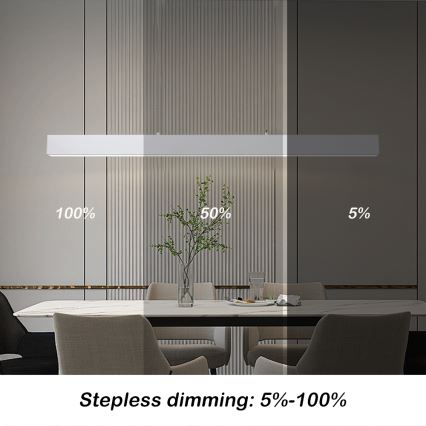 Brilagi - Himmennettävä LED-kattokruunu johdossa SLEEKLINE SMART LED/40W/230V 3000-6000K Wi-Fi Tuya valkoinen + kauko-ohjaus