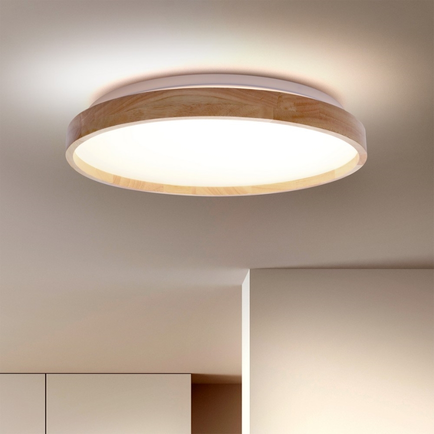 Brilagi - Himmennettävä LED-kattovalaisin ALSON LED/48W/230V 3000-6500K tammi halkaisija 39,5 cm + kauko-ohjaus