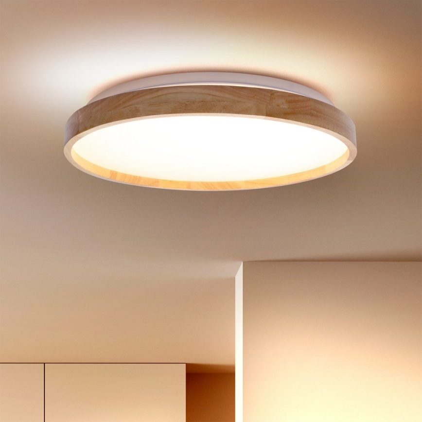 Brilagi - Himmennettävä LED-kattovalaisin ALSON LED/48W/230V 3000-6500K tammi halkaisija 39,5 cm + kauko-ohjaus